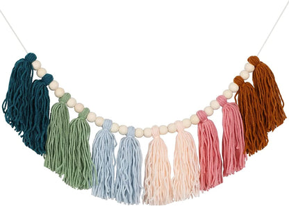 Cotton Tassel Garland for Nursery Decor