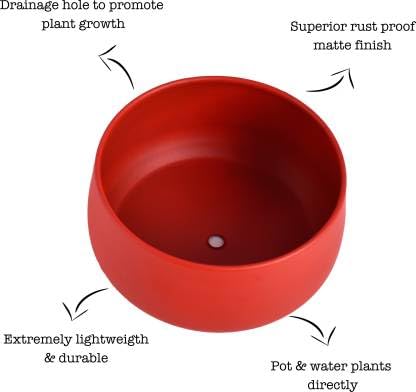 Round Shape Matte Finish Handi Style Metal Pots