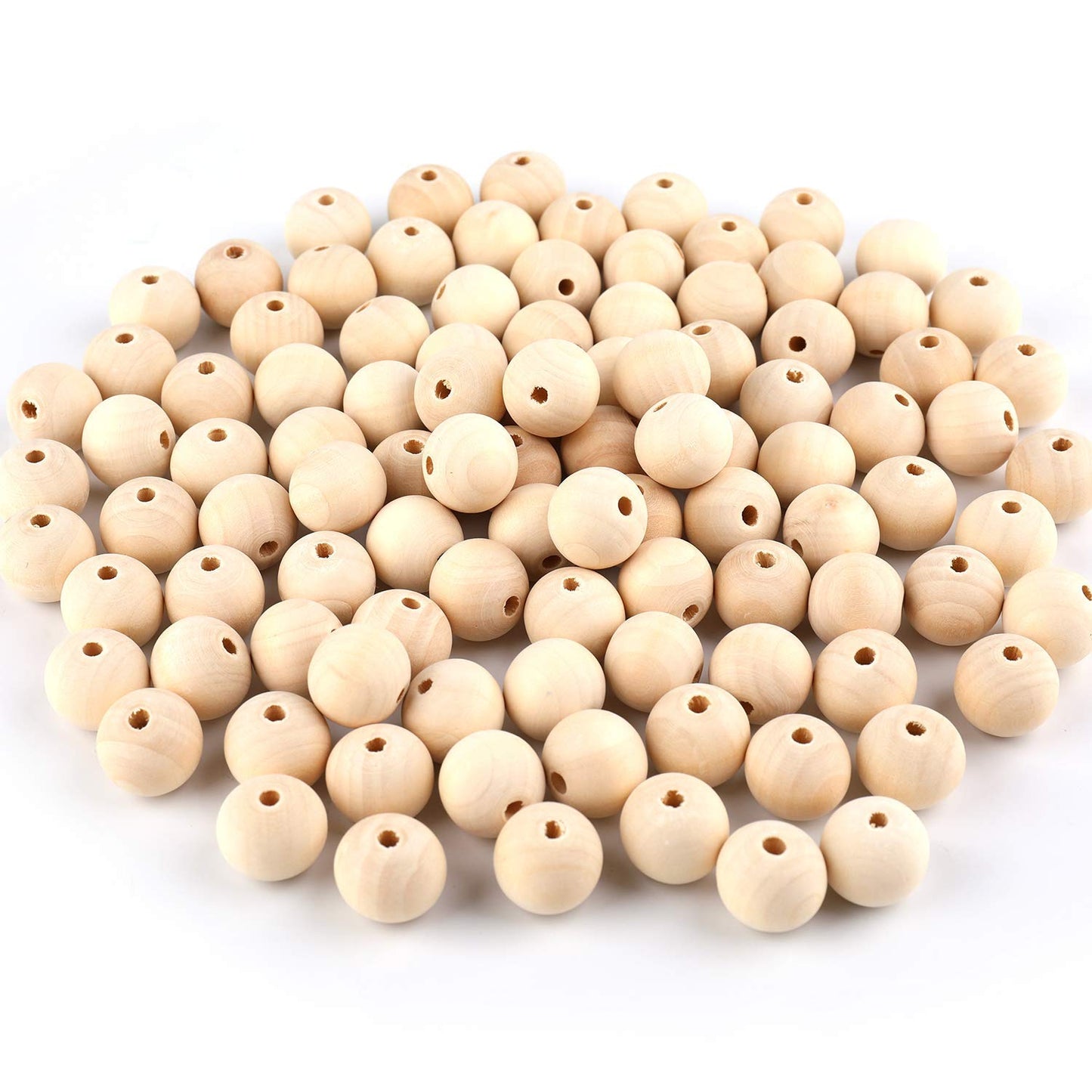 Natural Wood Beads - Round Spacer Beads for DIY Crafts