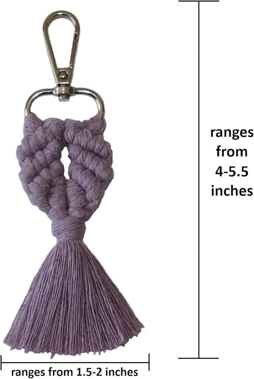 Handmade Macrame Keychain for Women Backpack, Purse Accessories