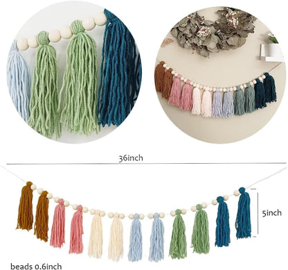 Cotton Tassel Garland for Nursery Decor