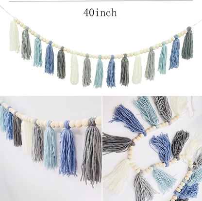 Cotton Tassel Garland for Nursery Decor