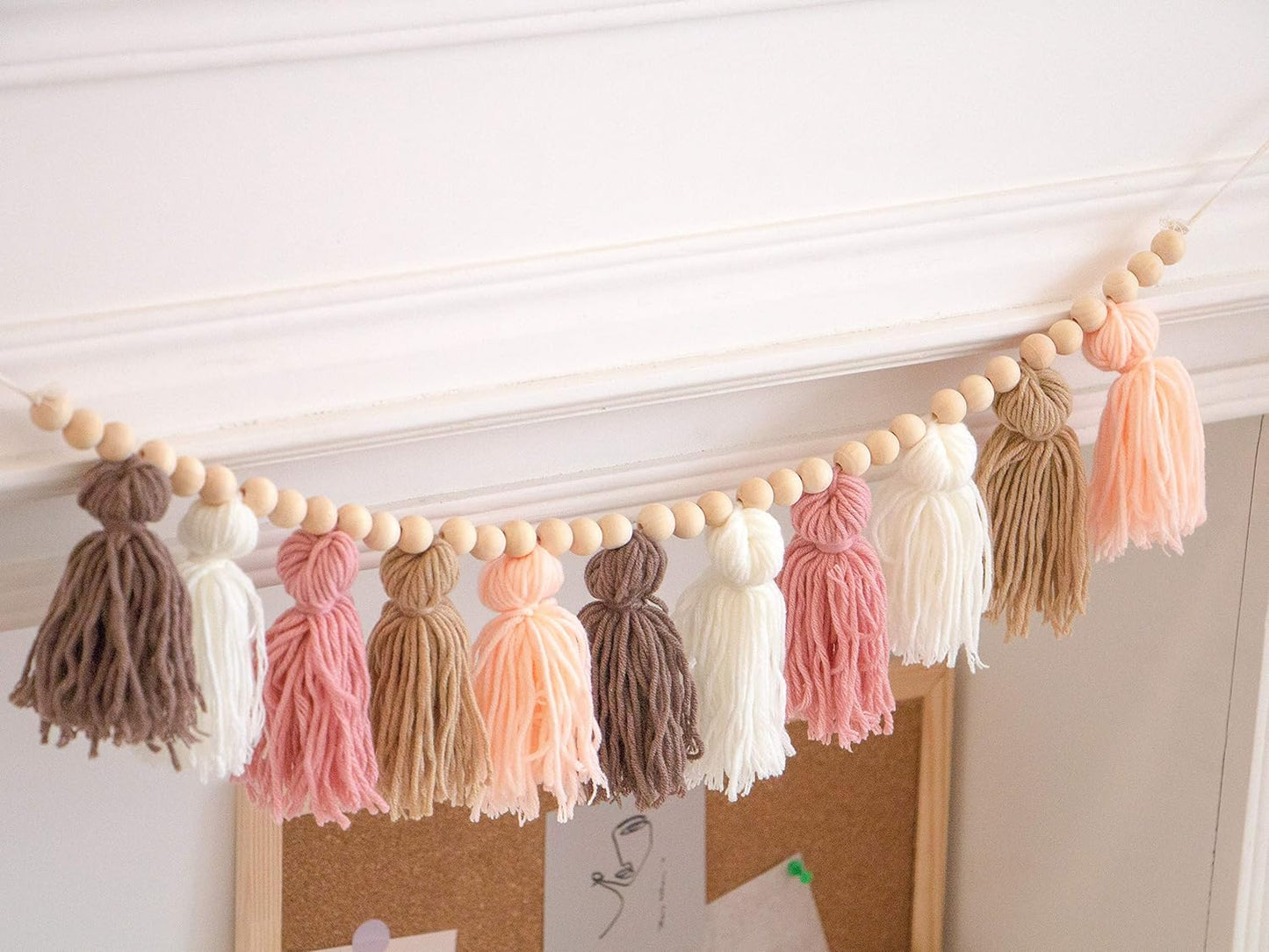 Decocove Boho Tassel Garland | Nursery & Girls Room Decor