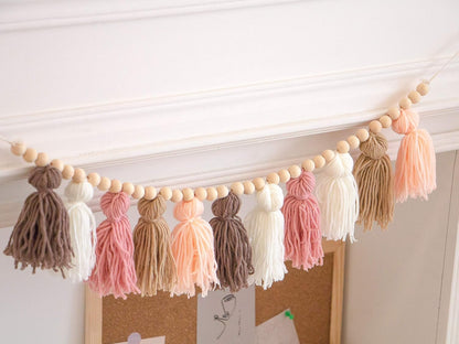 Decocove Boho Tassel Garland | Nursery & Girls Room Decor