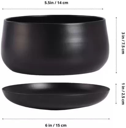 Round Shape Matte Finish Handi Style Metal Pots