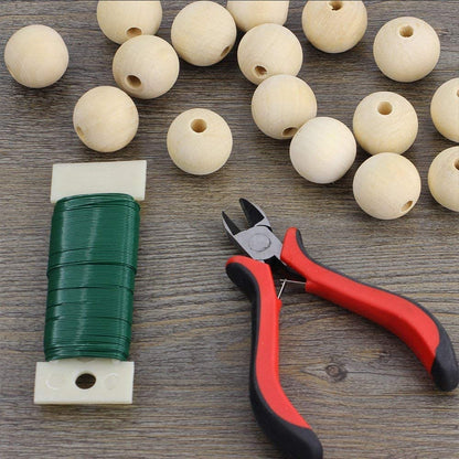 Natural Wood Beads - Round Spacer Beads for DIY Crafts