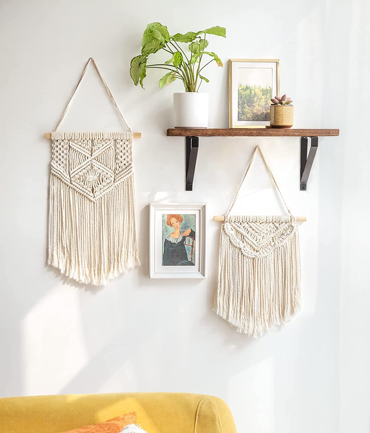 2 Pcs Boho Macrame Wall Hanging - Chic Home Decor