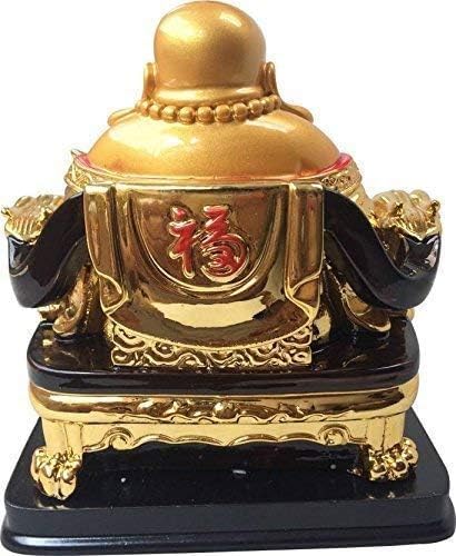 Laughing Buddha Statue with Ingot - Feng Shui Decor for Luck & Prosperity