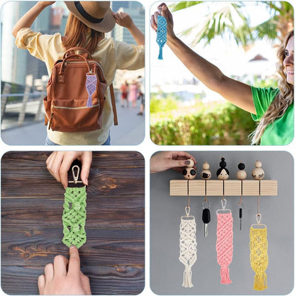 Macrame Keychain Kit DIY Mini Boho Keychains