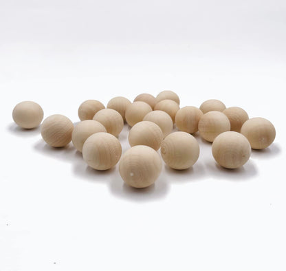 Natural Wood Beads - Round Spacer Beads for DIY Crafts