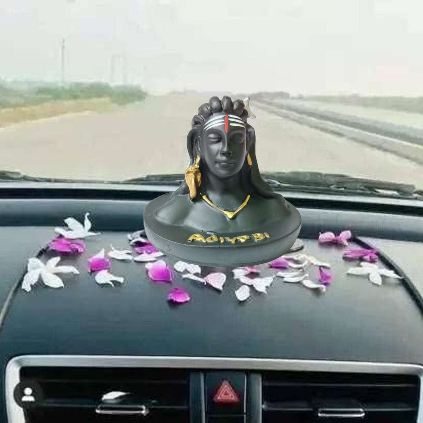 Adiyogi Shiva Statue For Car Dashboard, Pooja, Gift - Resin Idol