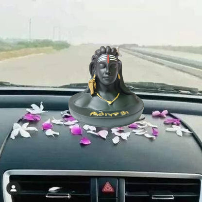 Adiyogi Shiva Statue For Car Dashboard, Pooja, Gift - Resin Idol