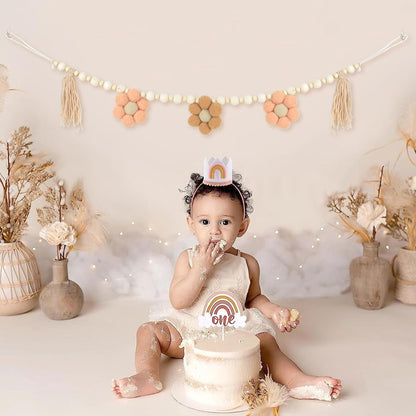 Boho Tassel Garland with Wooden Beads Daisy Designs