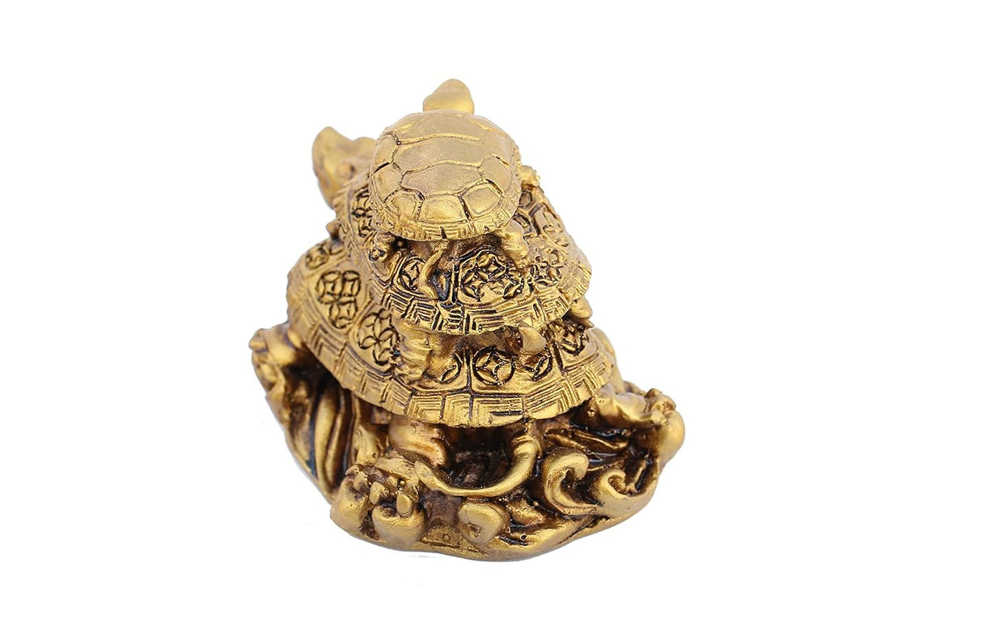 Feng Shui Triple Tortoise Statue - Protection, Luck, Wealth Décor