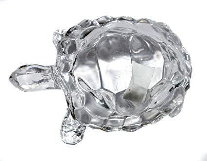 Clear Crystal Tortoise - Feng Shui Home Decor (3 Inch)