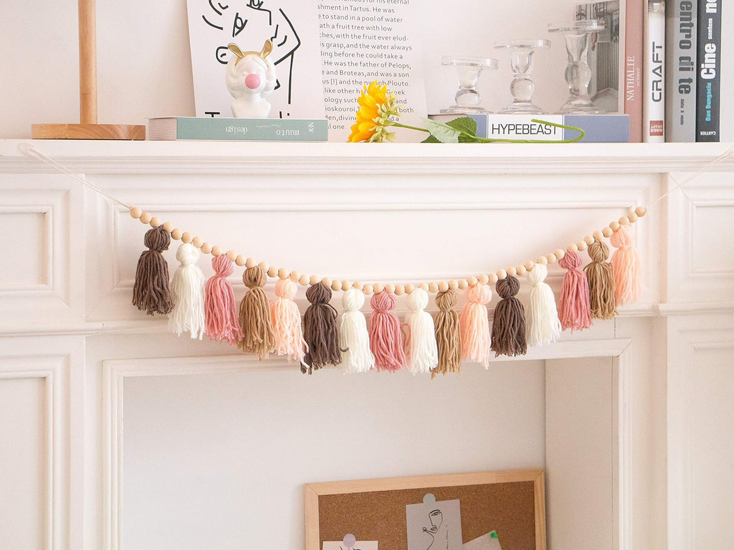 Decocove Boho Tassel Garland | Nursery & Girls Room Decor