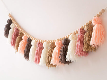 Decocove Boho Tassel Garland | Nursery & Girls Room Decor