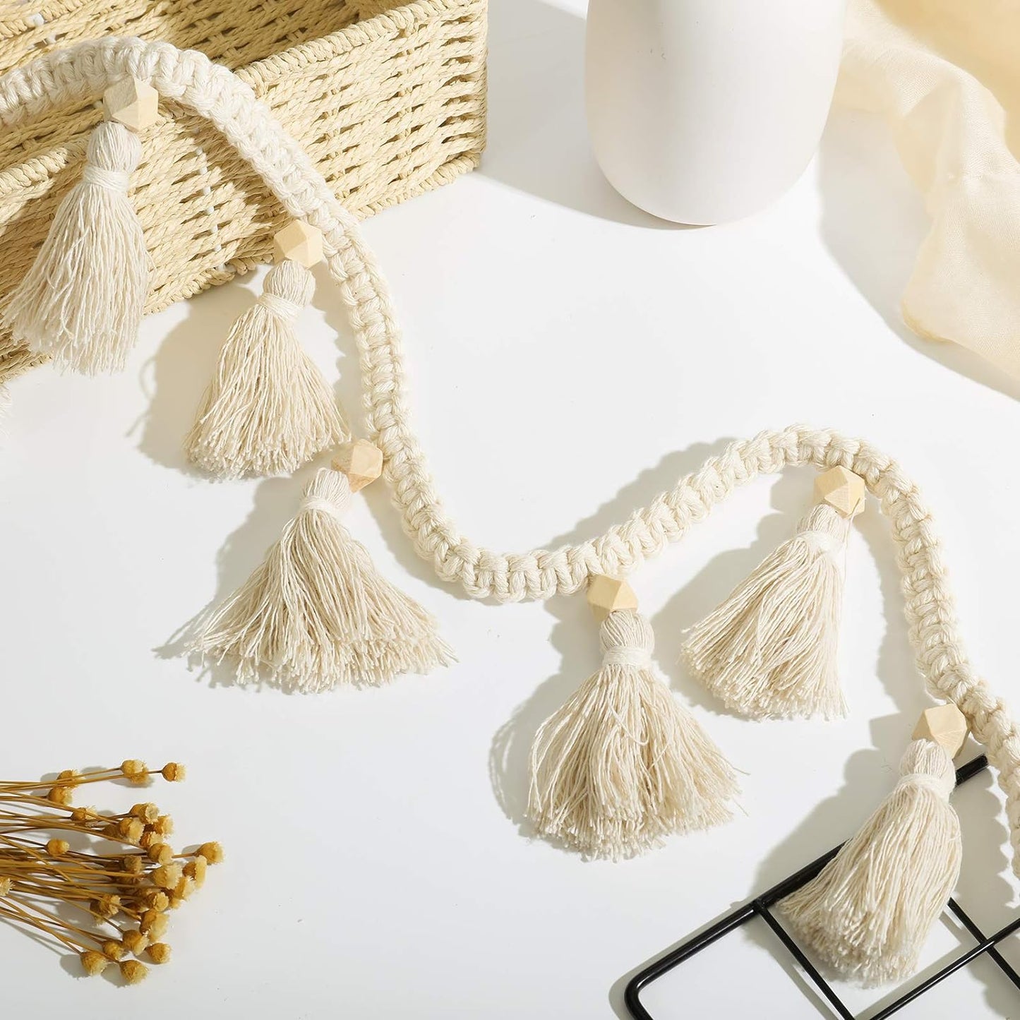 Boho Macrame Tassel Garland | Home & Party Decor (4 Pieces)