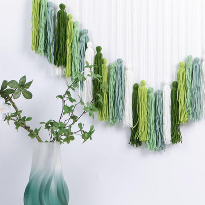 Bohemian Handmade Yarn Tassel Garland - Home Decor Accent