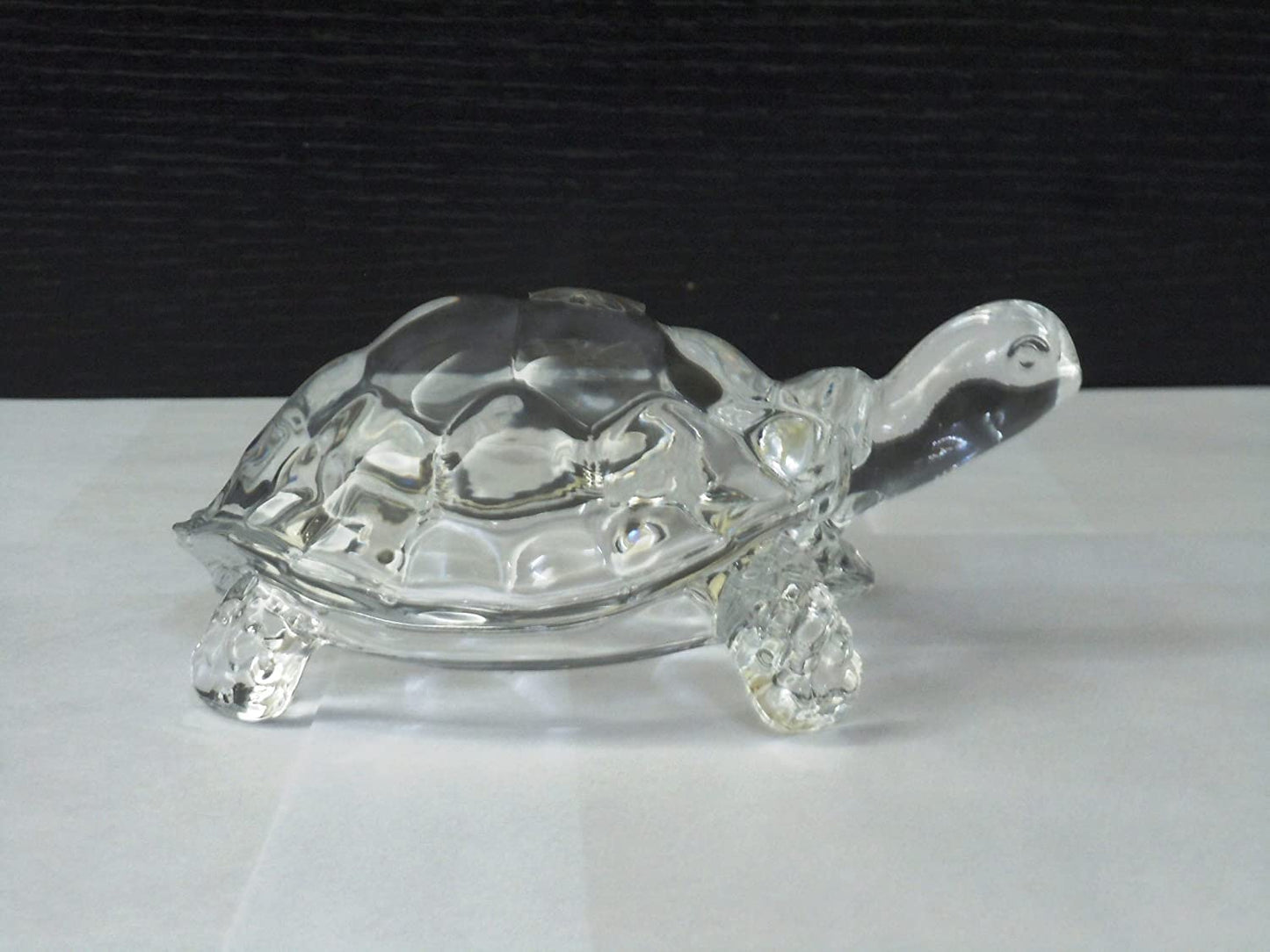 Clear Crystal Tortoise - Feng Shui Home Decor (3 Inch)