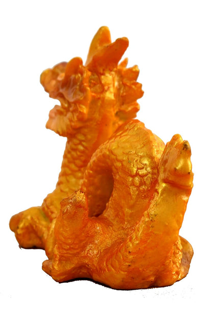 Gold Feng Shui Dragon Statue - Luck & Success Decor