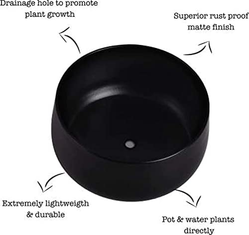 Round Shape Matte Finish Handi Style Metal Pots