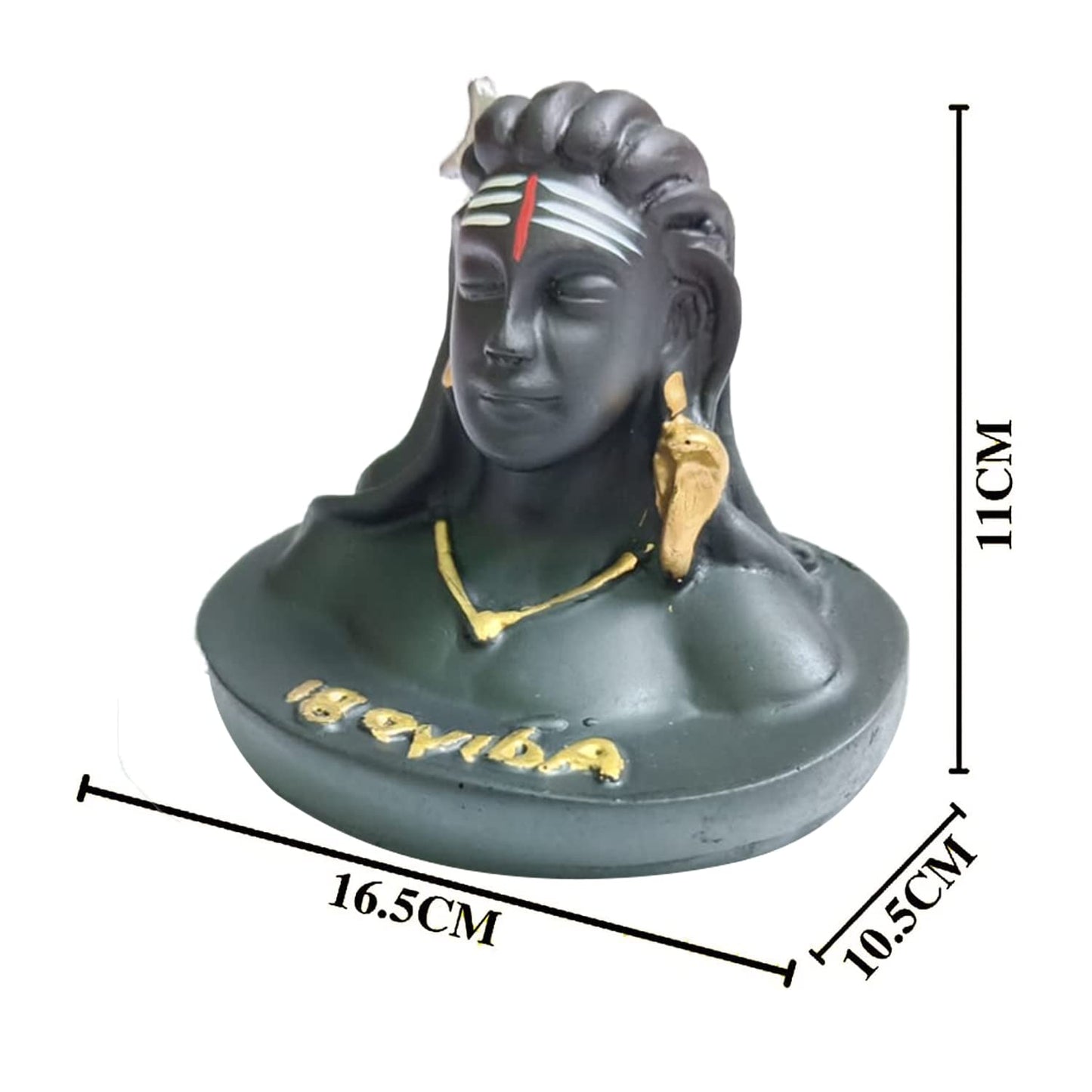 Adiyogi Shiva Statue For Car Dashboard, Pooja, Gift - Resin Idol