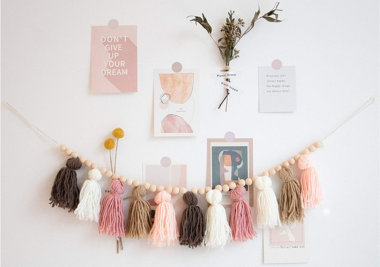 Decocove Boho Tassel Garland | Nursery & Girls Room Decor