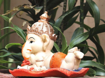 Handcrafted Baal Ganesha Statue - Artisan Home Decor Accent