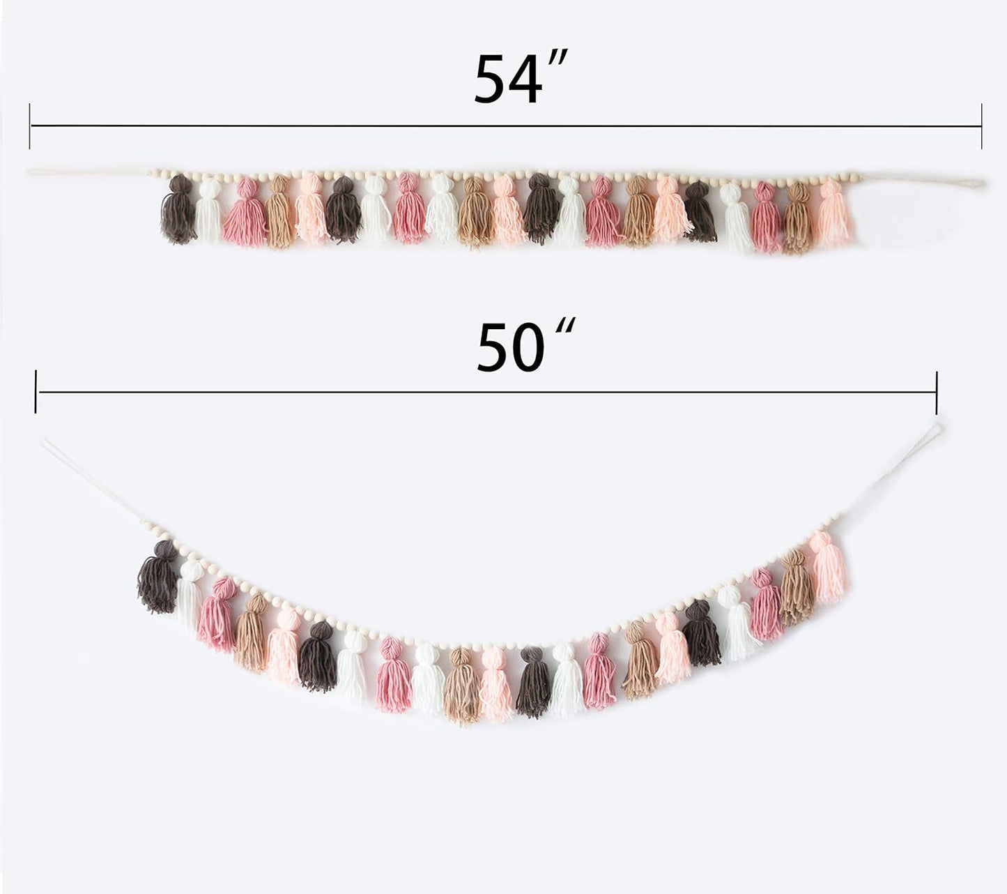 Decocove Boho Tassel Garland | Nursery & Girls Room Decor