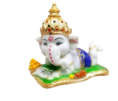 Handcrafted Baal Ganesha Statue - Artisan Home Decor Accent