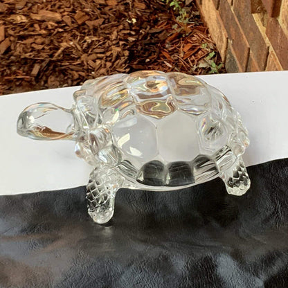 Clear Crystal Tortoise - Feng Shui Home Decor (3 Inch)