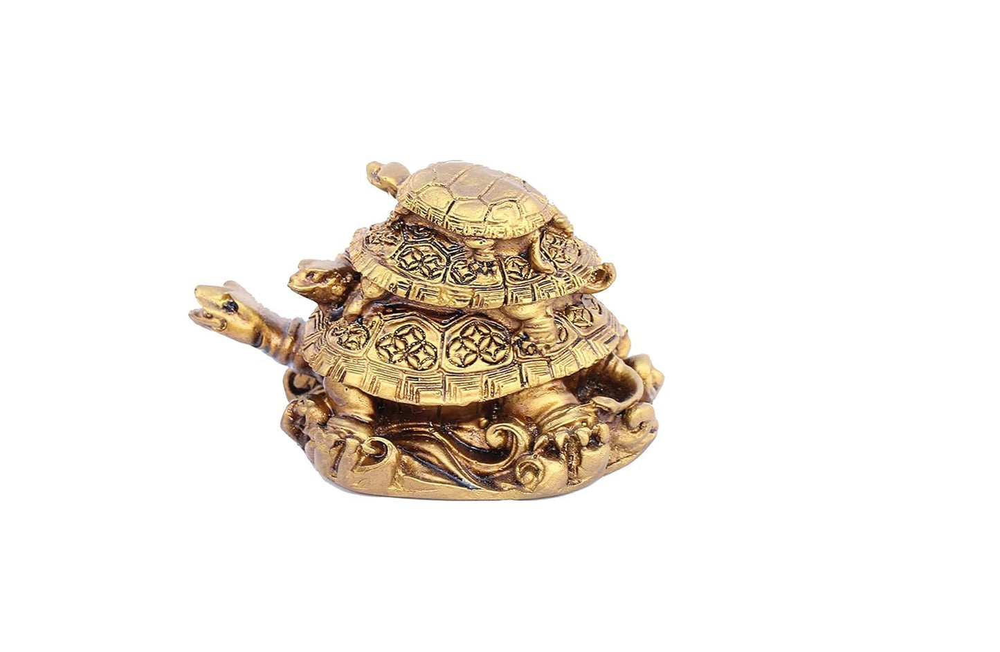 Feng Shui Triple Tortoise Statue - Protection, Luck, Wealth Décor