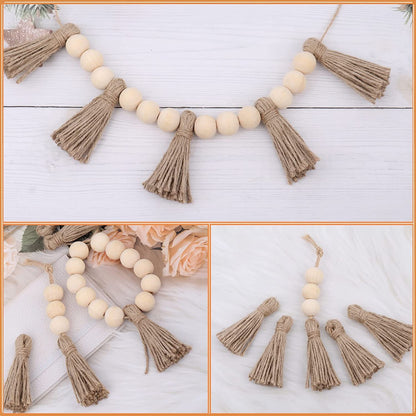 30 Natural Jute Tassels for DIY Crafts (2.83in)