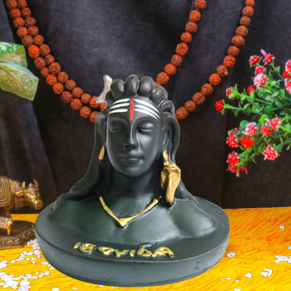 Adiyogi Shiva Statue For Car Dashboard, Pooja, Gift - Resin Idol