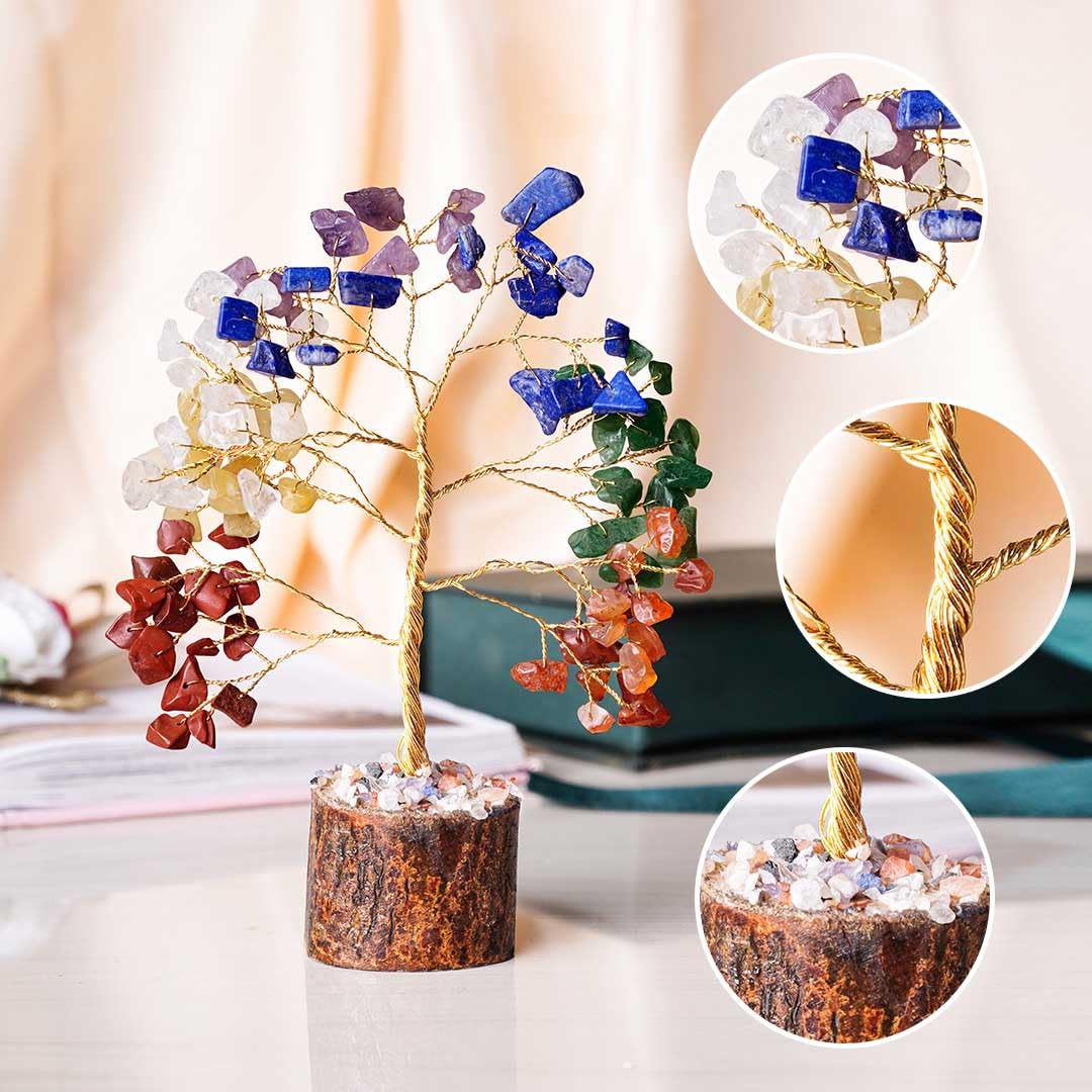 Feng Shui Combo: Chakra Tree, Crystal Turtle, Lucky Coins