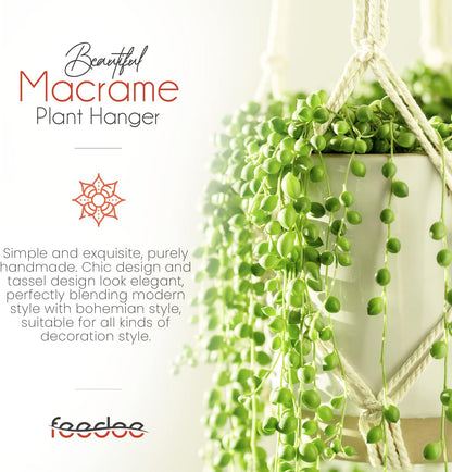 Macrame Indoor Plant Hanger Pack 6