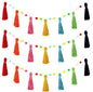 3 Pcs Colorful Rainbow Boho Tassel Garland - 50 Inch Wall Decor