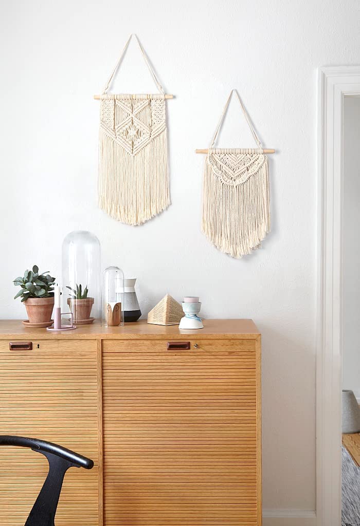 2 Pcs Boho Macrame Wall Hanging - Chic Home Decor