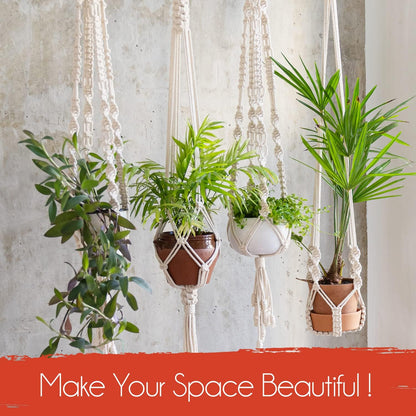 Macrame Indoor Plant Hanger Pack 6